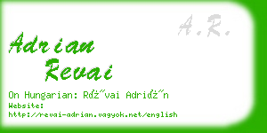 adrian revai business card